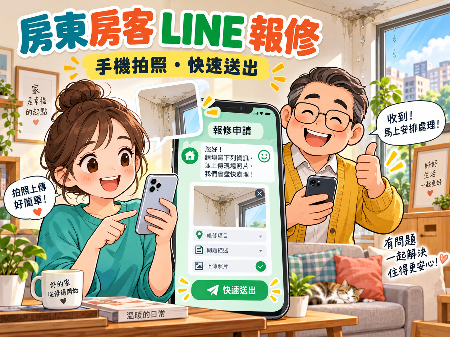 房東房客 LINE 報修